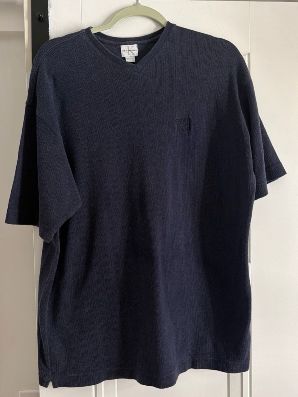 Calvin Klein Navy Blue V-Neck Short Sleeve Tee